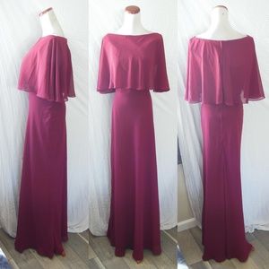 la femme popover chiffon gown